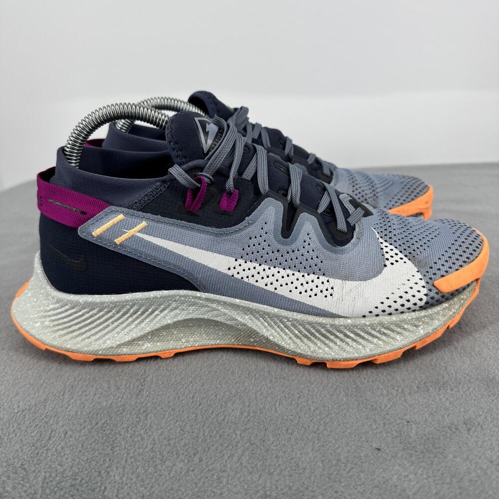 Nike Pegasus 2 Trail Shoes Womens Size 9 Gray Orange Trail Running CK4309-401